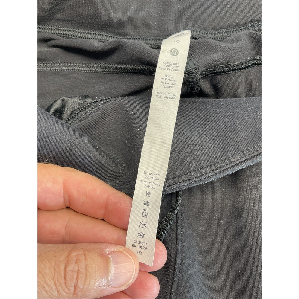 Lululemon Joggers Womens 10 Ready To Rulu Black Stretch Drawstring‎ pockets - Picture 3 of 10